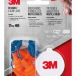 3M™ Tapón Reutilizable con Cordón, Naranja/Azul, 3 pares/Caja