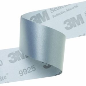 3M™ Scotchlite ™ Tela Reflectiva FR, 8932, Plateada, 50.8 mm x 200 m, 3 Rollos/Caja