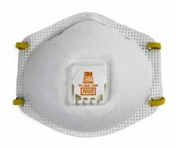 Respirador para Partículas 3M™ 8511, N95,con Válvula, 80/Caja