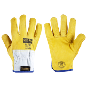 Guante cuero Driver Amarillo