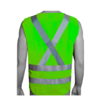 Chaleco alta velocidad verde 4 bandas - Imagen 2