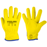 Guante cuero puño corto amarillo