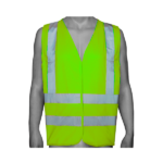 Chaleco alta velocidad verde 4 bandas