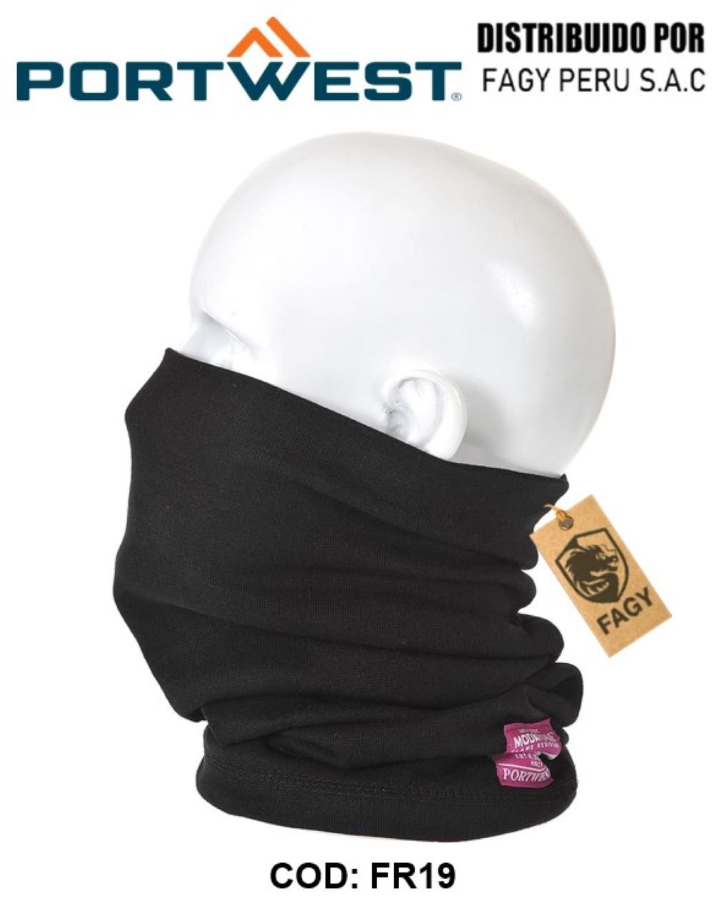 Prenda para el cuello ignífuga y antiestática FR19