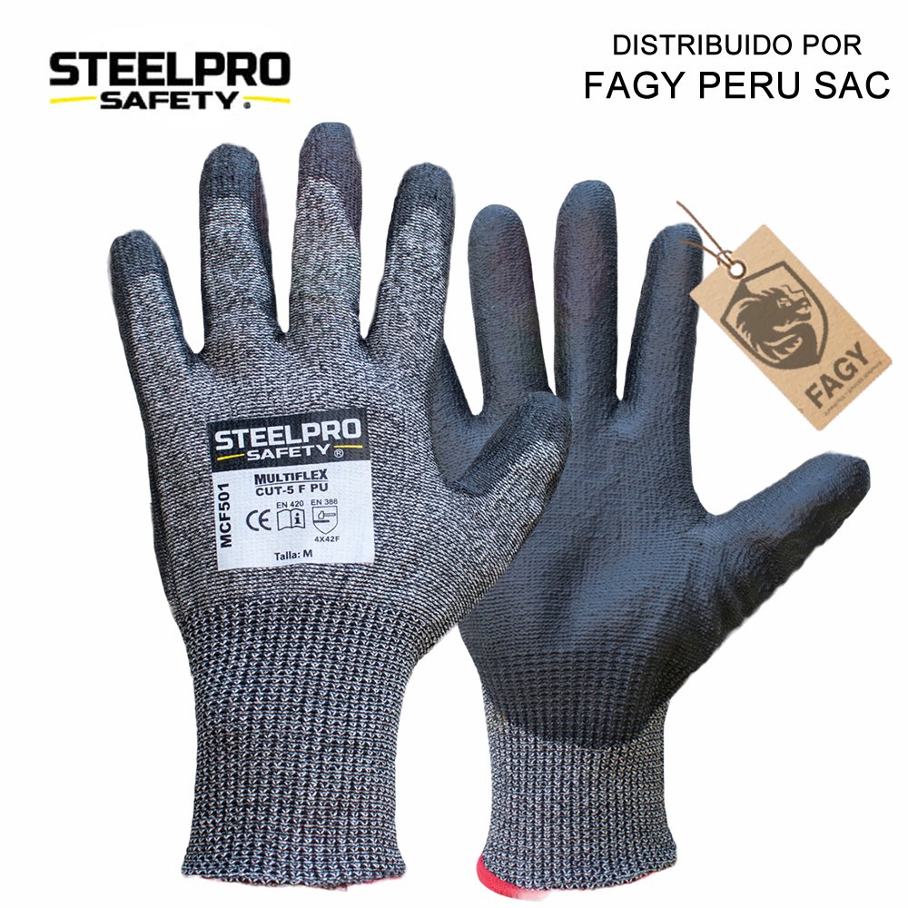 Guante Multiflex Cut-5 Pu Nivel F Steelpro