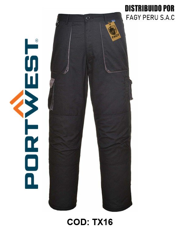 Pantalón Portwest Texo Contrast con forro TX16